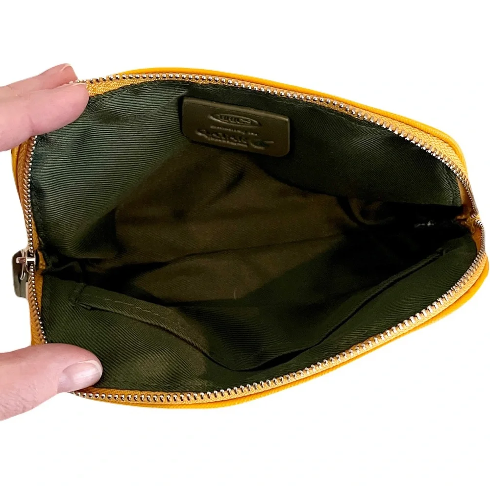 Bric’s Mustard Yellow Saffiano Makeup Toiletry Bag